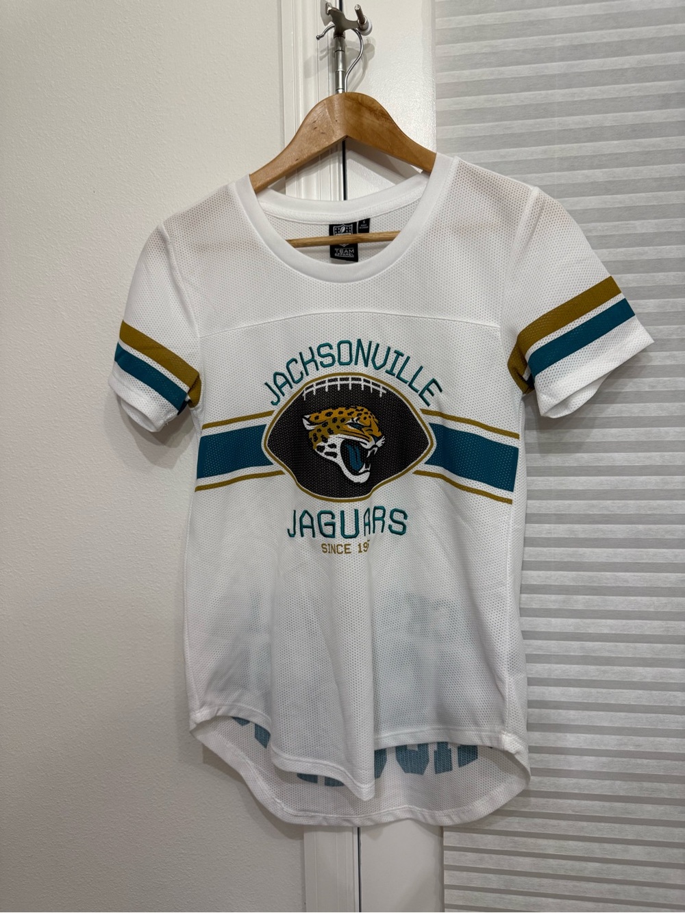 Jacksonville Jaguars Women’s White Short Sleeve Jersey Tee